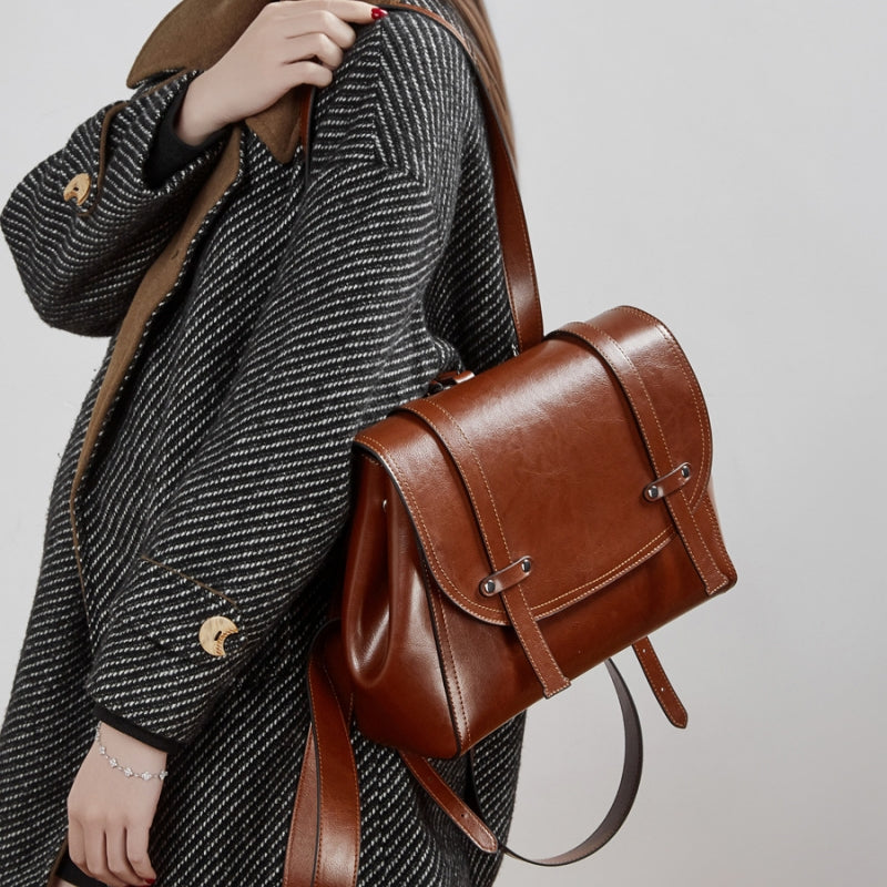 Vintage Genuine Leather Backpack - image 4