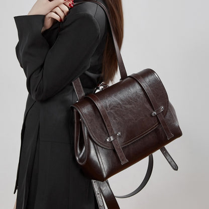 Vintage Genuine Leather Backpack - image 5