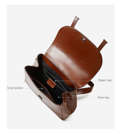 Vintage Genuine Leather Backpack - image 8