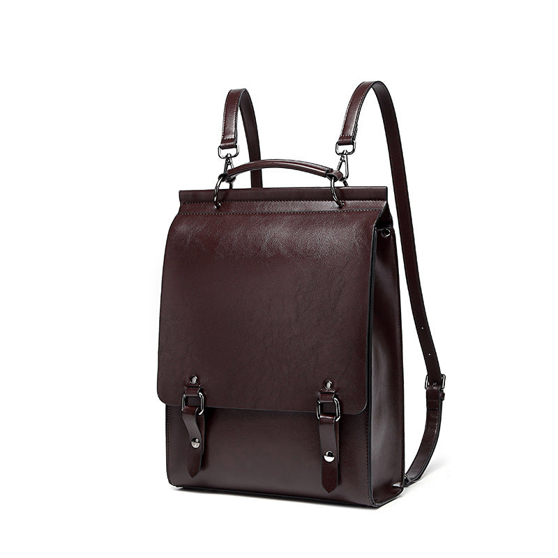 Vintage Genuine Leather Business Backpack