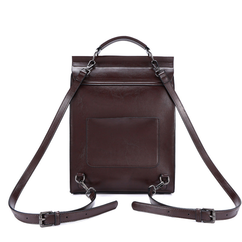 Vintage Genuine Leather Business Backpack - image 4
