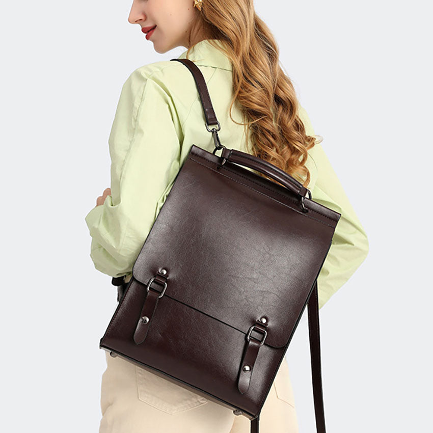 Vintage Genuine Leather Business Backpack - image 6