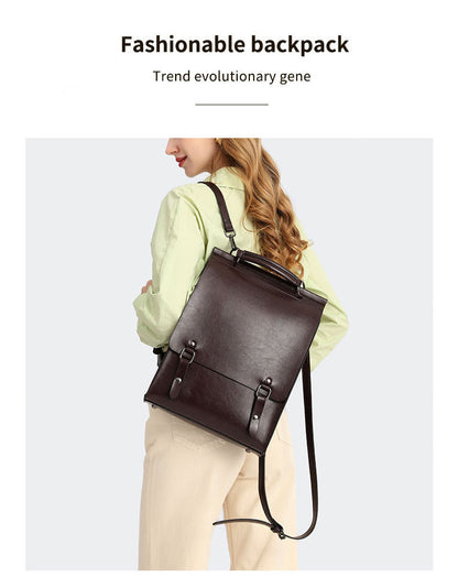 Vintage Genuine Leather Business Backpack - image 8