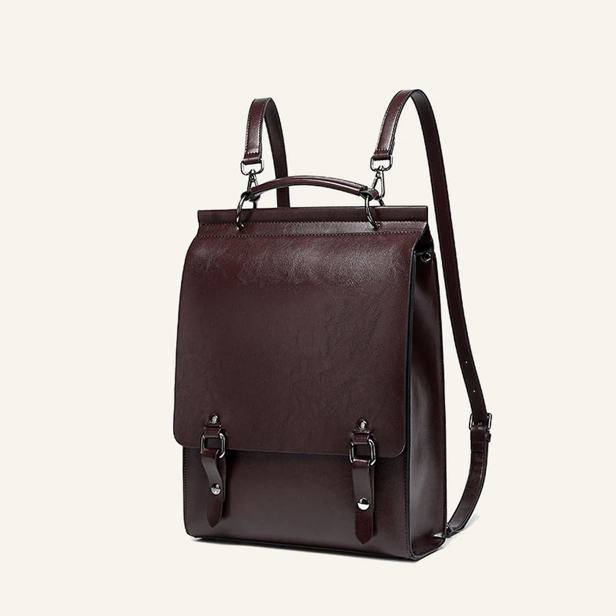 Vintage Genuine Leather Business Backpack (Wholesale/OEM Manufacturer) - #F6F3ED square main image