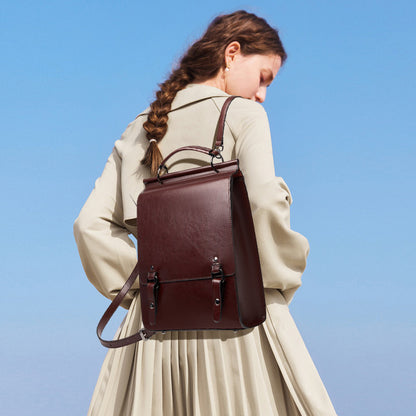 Vintage Genuine Leather Mini Backpack - image 3