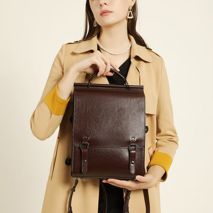 Vintage Genuine Leather Mini Backpack - image 5