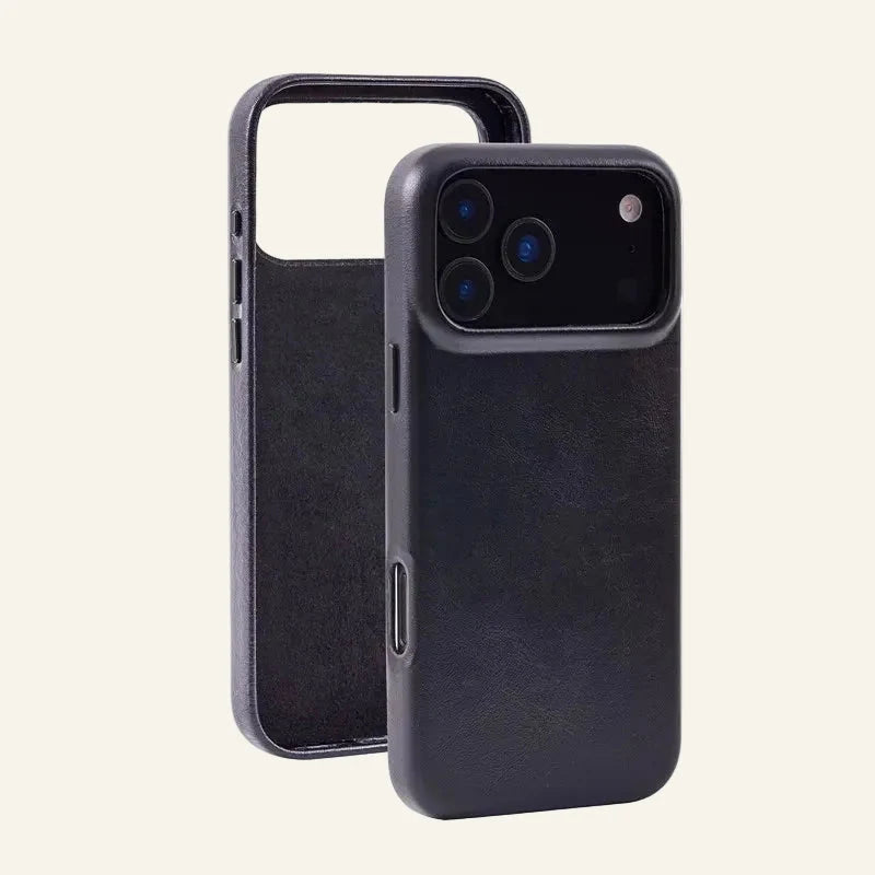 Genuine Leather Slim Phone Case for iPhone 17 Series — Custom OEM — original color preview image