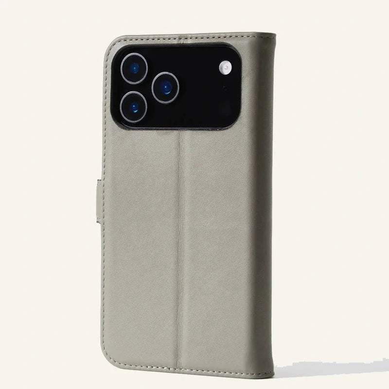 Leather Magnetic Folio Wallet Case for iPhone 17 Series Style 02 — Custom OEM — original color preview image