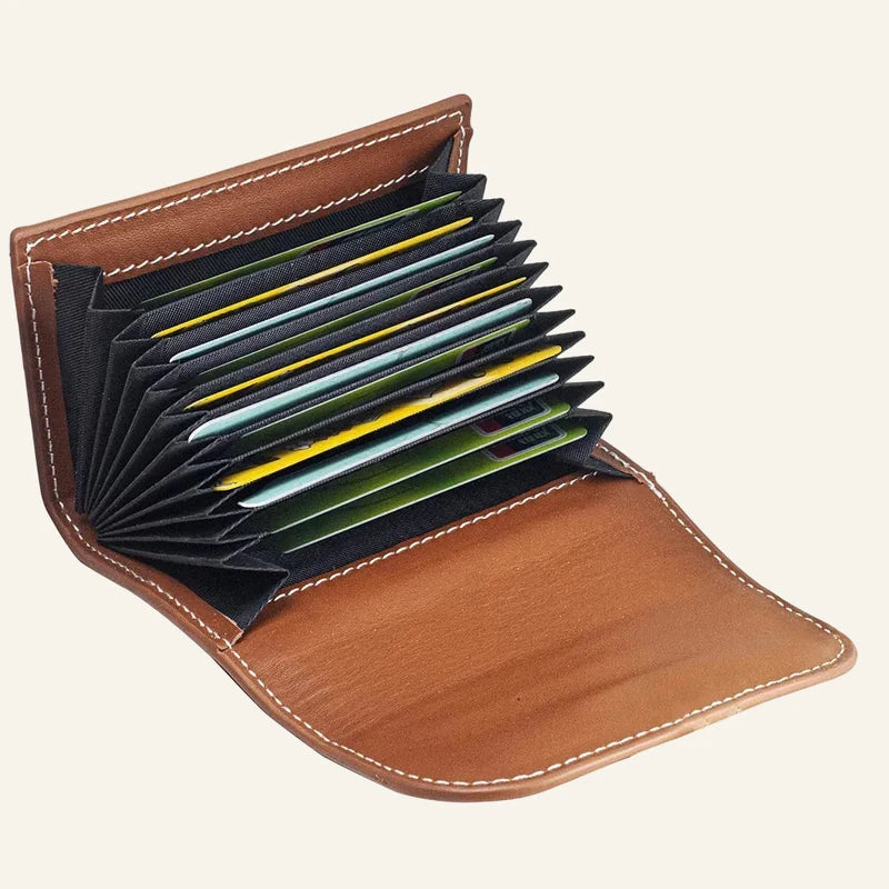 Genuine Leather Magnetic Card Holder — Custom OEM — original color preview image