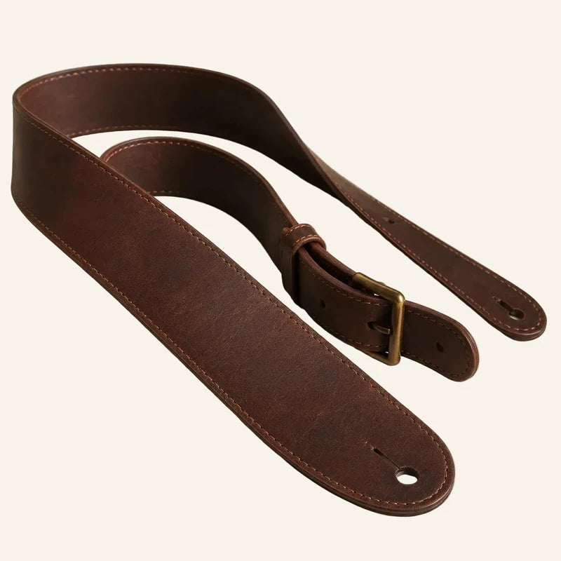 Tracolla classica per chitarra in pelle (produzione OEM e fornitura all'ingrosso) — original color preview image