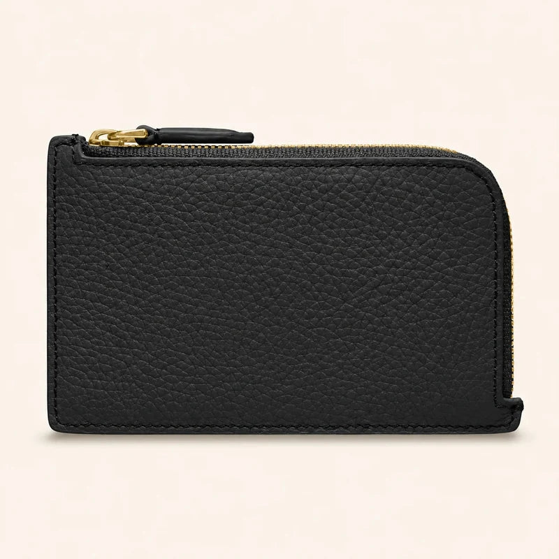 Leather Zip Card Holder Wallet — Custom OEM — original color preview image