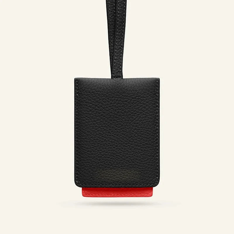 Leather ID Card Lanyard — Custom OEM — original color preview image