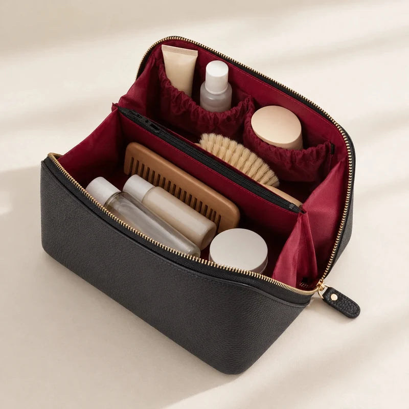 Leather Ella Makeup Bag — Custom OEM — original color preview image