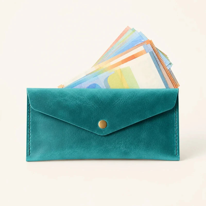 Leather Cash Envelope Wallet Organizer — Custom OEM — original color preview image