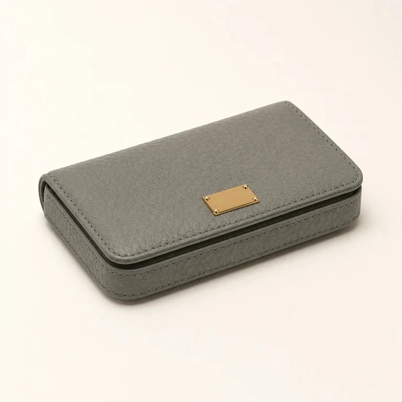 Pebble Leather Business Card Case — Custom OEM — original color preview image