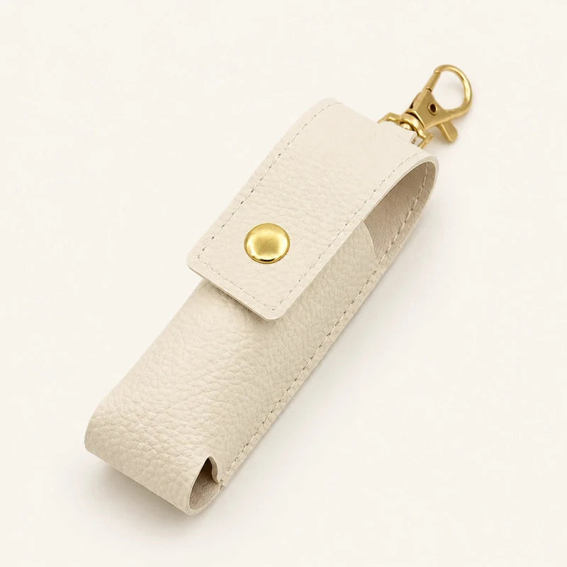 Custom Leather Lipstick Holder Keychain | OEM & Wholesale — original color preview image